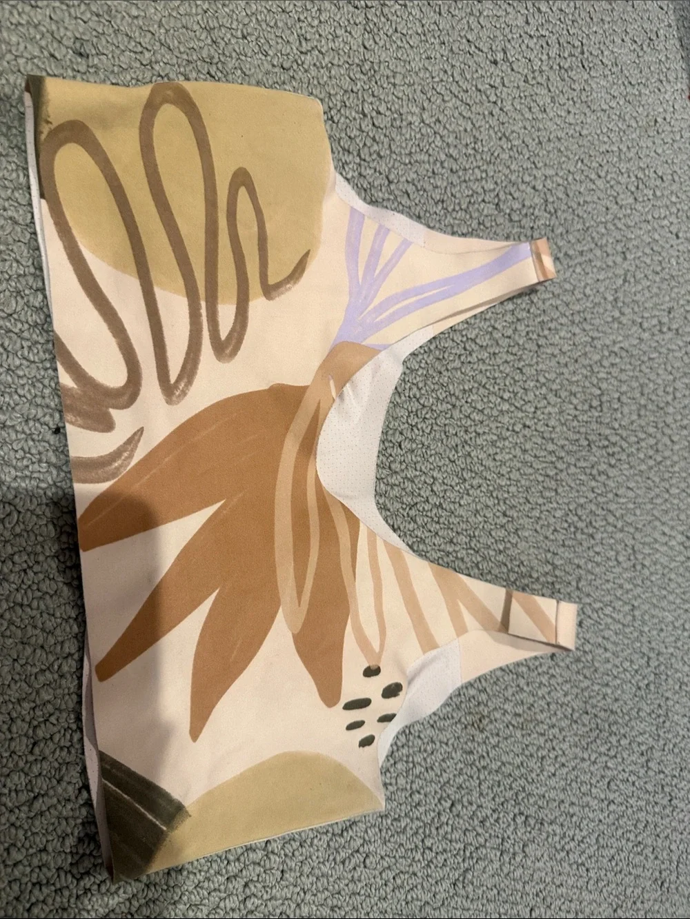 knix m+ pullover bra Abstract Neutral Print Crop Top - Picture 2 of 3